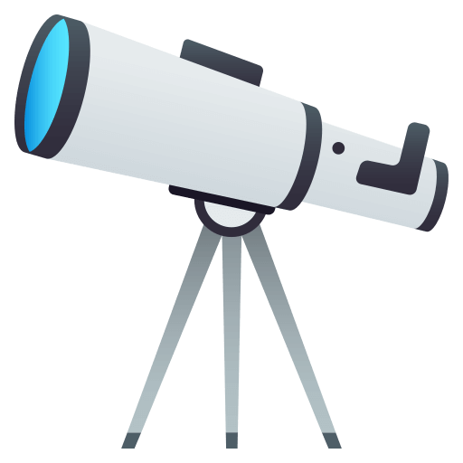 Telescope as drawn by JoyPixels in 4.0