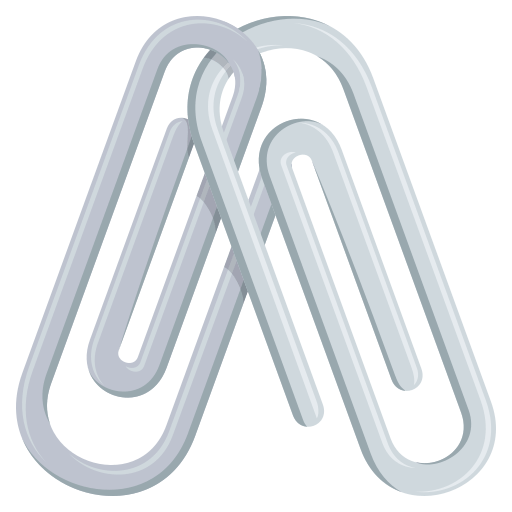 Linked Paperclips as drawn by JoyPixels in 4.0