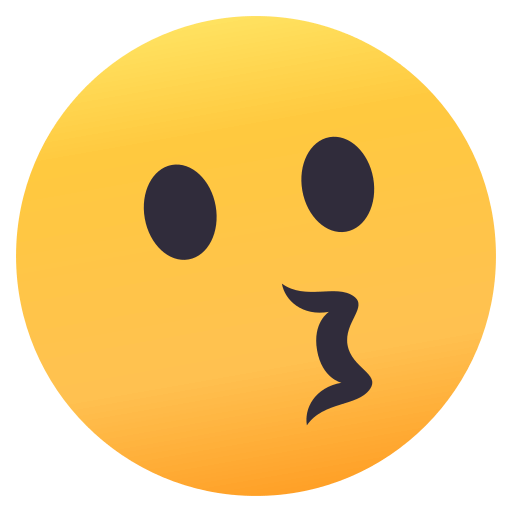 Kissing Face as drawn by JoyPixels in 4.0