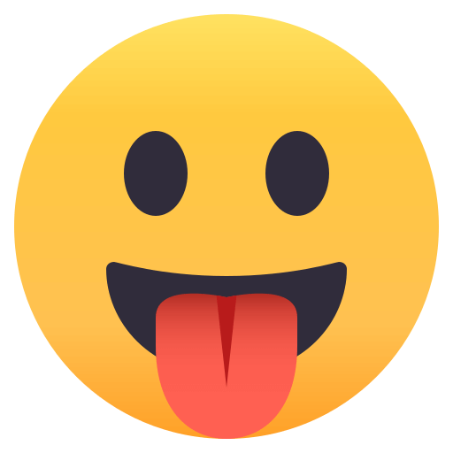 Face with Tongue as drawn by JoyPixels in 4.0