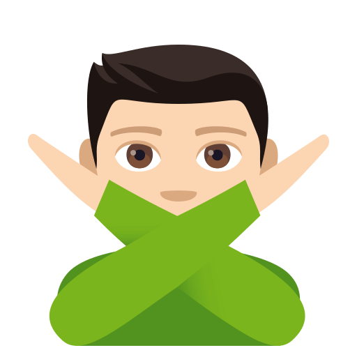 Man Gesturing NO: Light Skin Tone, the design in this release