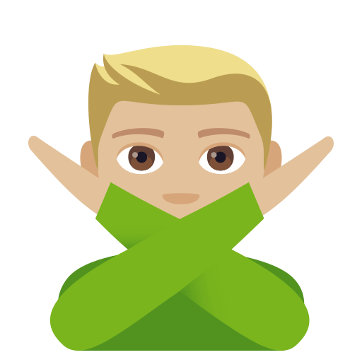 Man Gesturing NO: Medium-Light Skin Tone, the design in this release