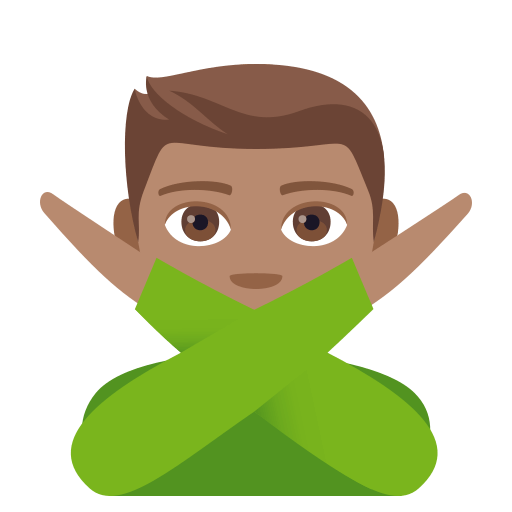 Man Gesturing NO: Medium Skin Tone, the design in this release