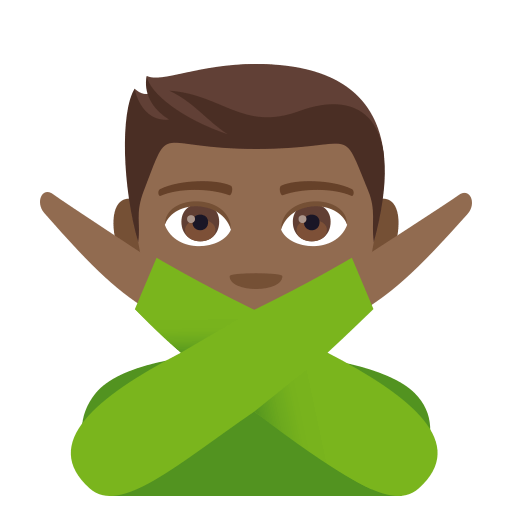 Man Gesturing NO: Medium-Dark Skin Tone, the design in this release