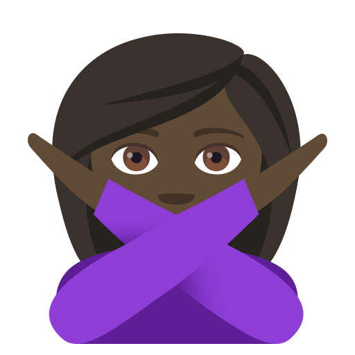 Person Gesturing NO: Dark Skin Tone, the design in this release