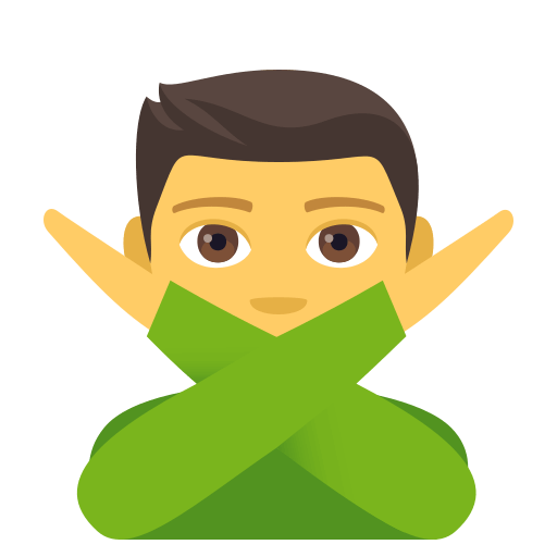 Man Gesturing NO, the design in this release