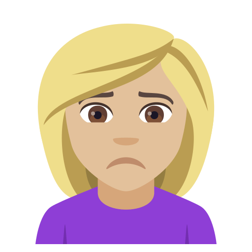 Woman Frowning: Medium-Light Skin Tone, the design in this release