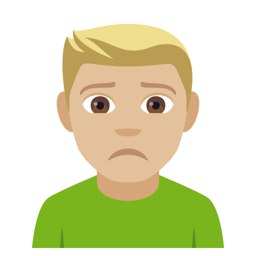Man Frowning: Medium-Light Skin Tone, the design in this release