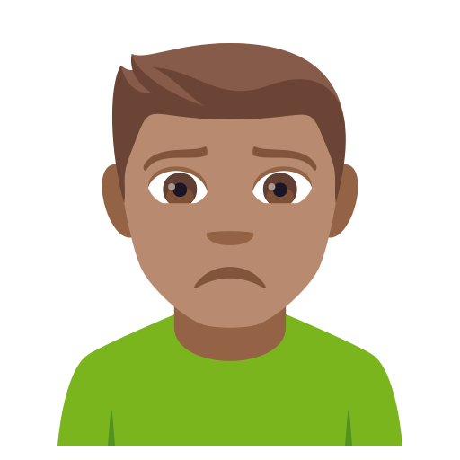 Man Frowning: Medium Skin Tone, the design in this release