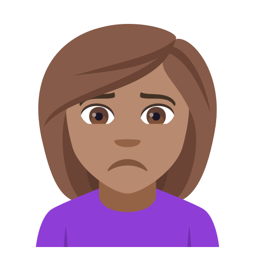 Person Frowning: Medium Skin Tone, the design in this release