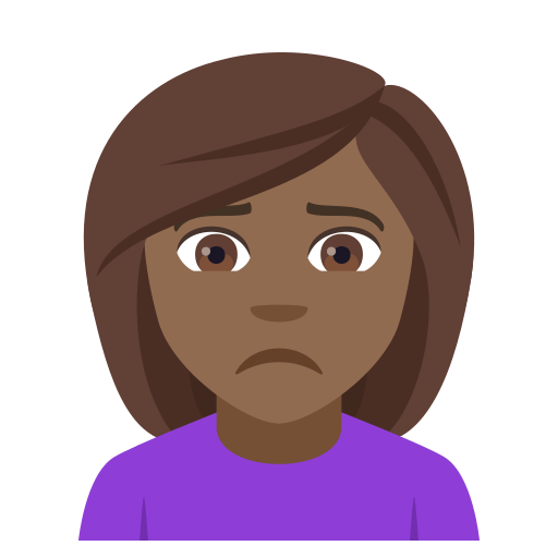 Person Frowning: Medium-Dark Skin Tone, the design in this release