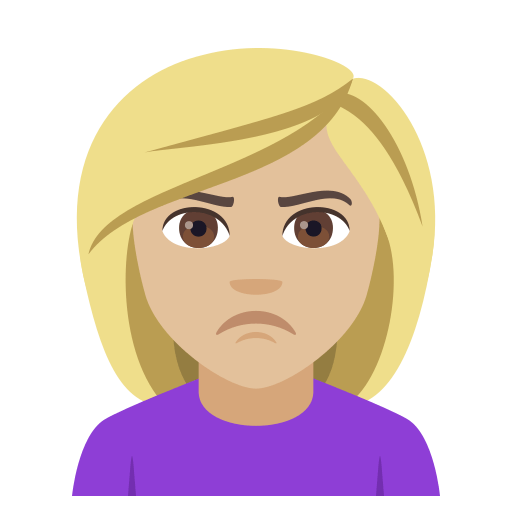 Woman Pouting: Medium-Light Skin Tone, the design in this release
