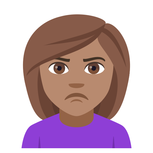 Person Pouting: Medium Skin Tone, the design in this release