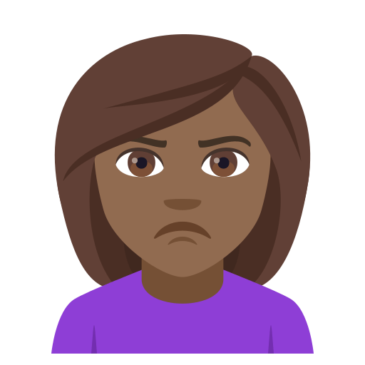 Woman Pouting: Medium-Dark Skin Tone, the design in this release