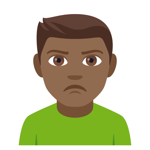 Man Pouting: Medium-Dark Skin Tone, the design in this release