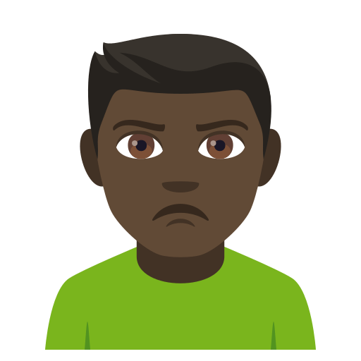Man Pouting: Dark Skin Tone, the design in this release