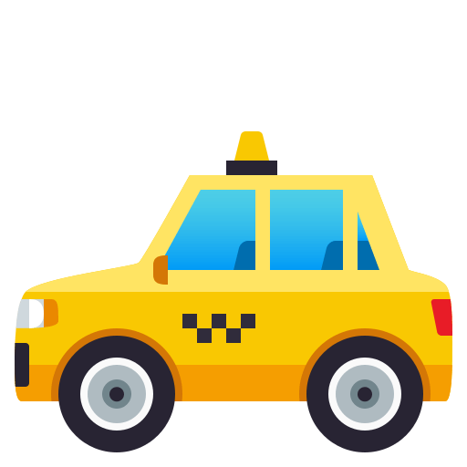 Taxi as drawn by JoyPixels in 4.0