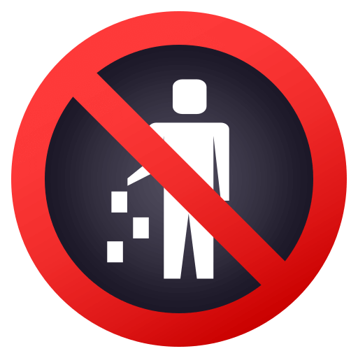 No Littering as drawn by JoyPixels in 4.0
