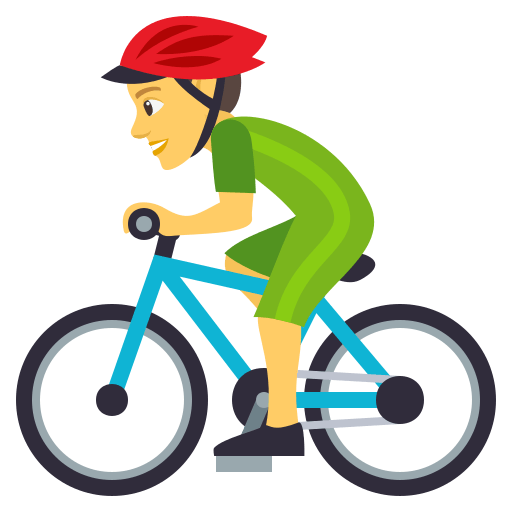 Man Biking as drawn by JoyPixels in 4.0