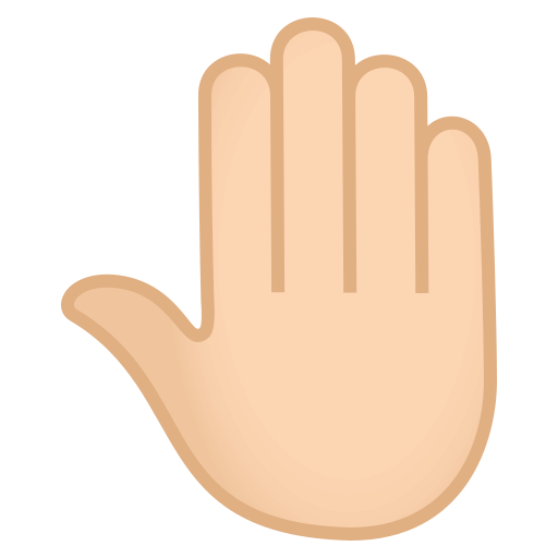 Raised Back of Hand: Light Skin Tone, the design in this release