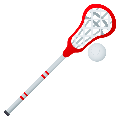 Lacrosse as drawn by JoyPixels in 4.0