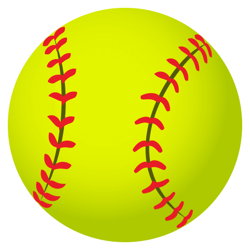 Softball as drawn by JoyPixels in 4.0