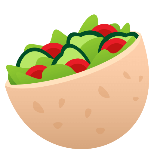Stuffed Flatbread as drawn by JoyPixels in 4.0
