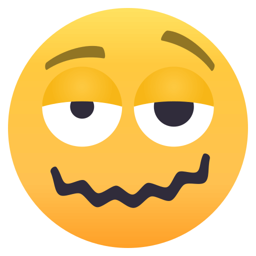 Schwindeliges Gesicht as drawn by JoyPixels in 4.0