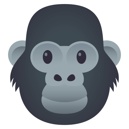 Gorilla as drawn by JoyPixels in 4.0