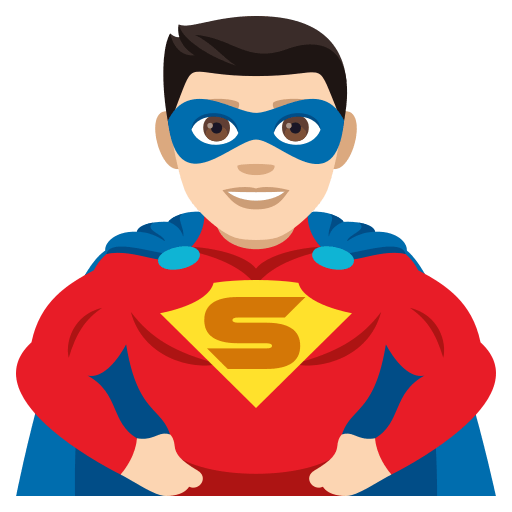 Man Superhero: Light Skin Tone, the design in this release
