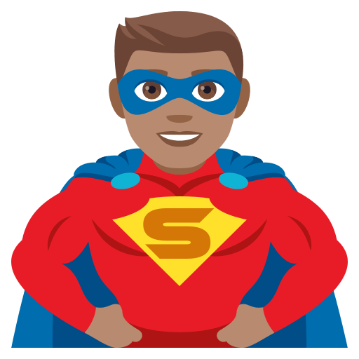 Man Superhero: Medium Skin Tone, the design in this release