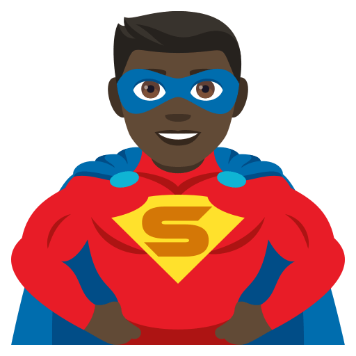 Man Superhero: Dark Skin Tone, the design in this release