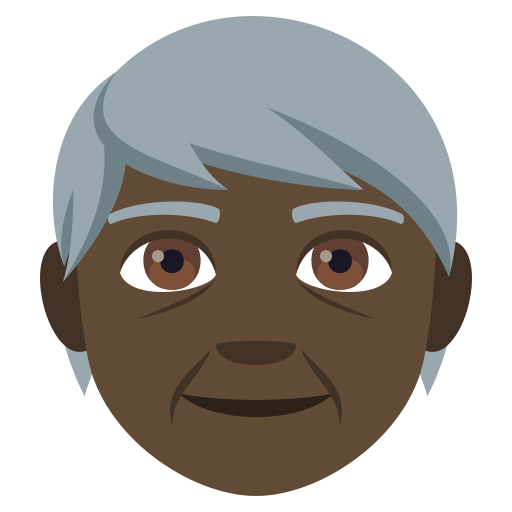 Older Person: Dark Skin Tone, the design in this release