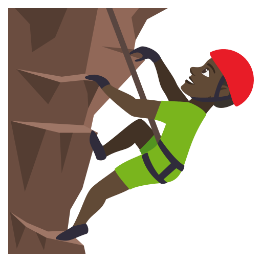 Man Climbing: Dark Skin Tone, the previous design