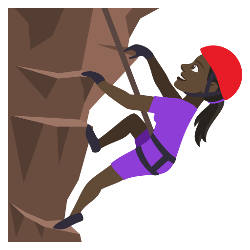 Person Climbing: Dark Skin Tone, the previous design