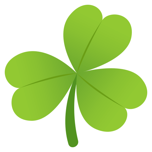 Shamrock as drawn by JoyPixels in 4.0