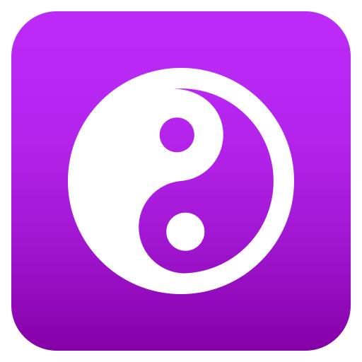 Yin Yang as drawn by JoyPixels in 4.0