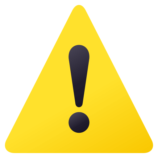 Warning as drawn by JoyPixels in 4.0