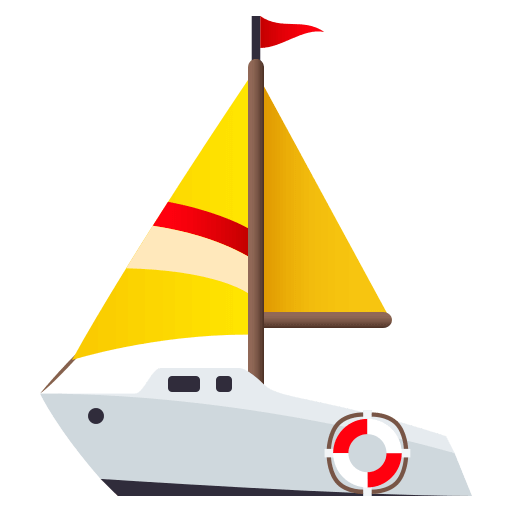 Sailboat as drawn by JoyPixels in 4.0