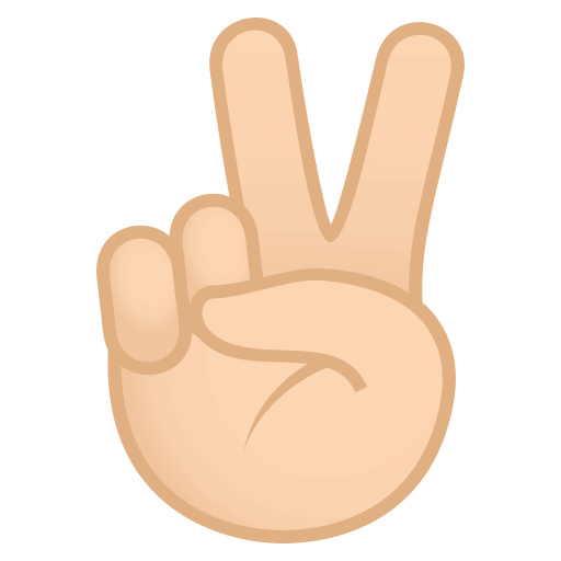 Victory Hand: Light Skin Tone, the design in this release