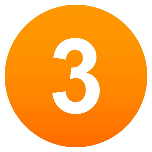 Digit Three as drawn by JoyPixels in 4.0
