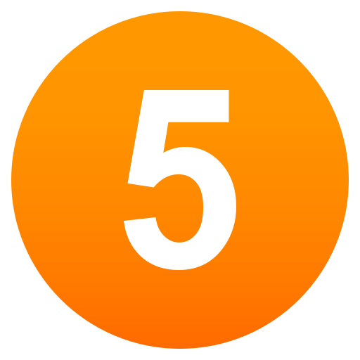 Digit Five as drawn by JoyPixels in 4.0