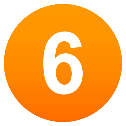 Digit Six as drawn by JoyPixels in 4.0