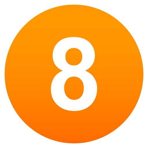 Digit Eight as drawn by JoyPixels in 4.0