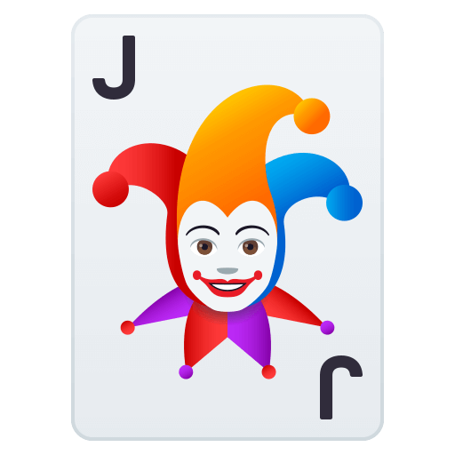Joker as drawn by JoyPixels in 4.5