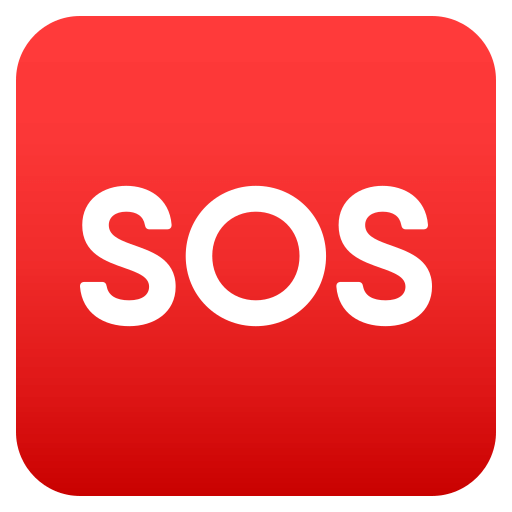 SOS Button as drawn by JoyPixels in 4.5