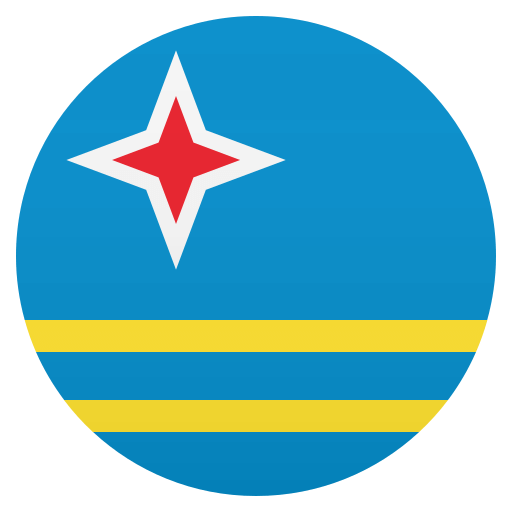 Flag: Aruba as drawn by JoyPixels in 4.5