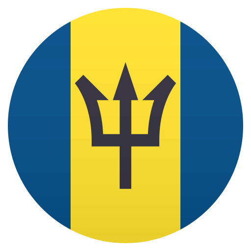 Flag: Barbados as drawn by JoyPixels in 4.5