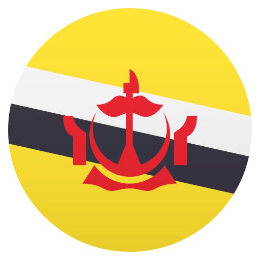 Flag: Brunei as drawn by JoyPixels in 4.5