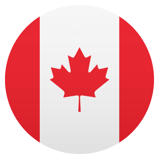 Flag: Canada as drawn by JoyPixels in 4.5